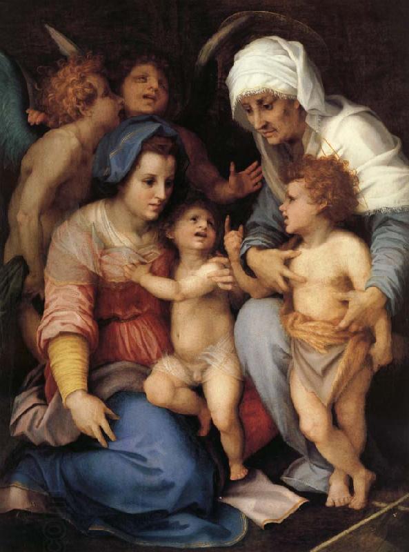 Andrea del Sarto,Andrea d Agnolo di Francesco dit Sainte Famille aux Anges oil painting picture